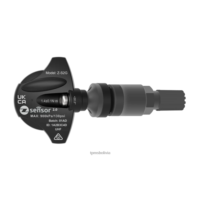 Sensor De Presión De Neumáticos TPMS - Holden oe sensor tpms de repuesto - oe p/n 95712232, 13598773 frecuencia 433mhz V4F6D53 vástago de válvula de metal - gris oscuro